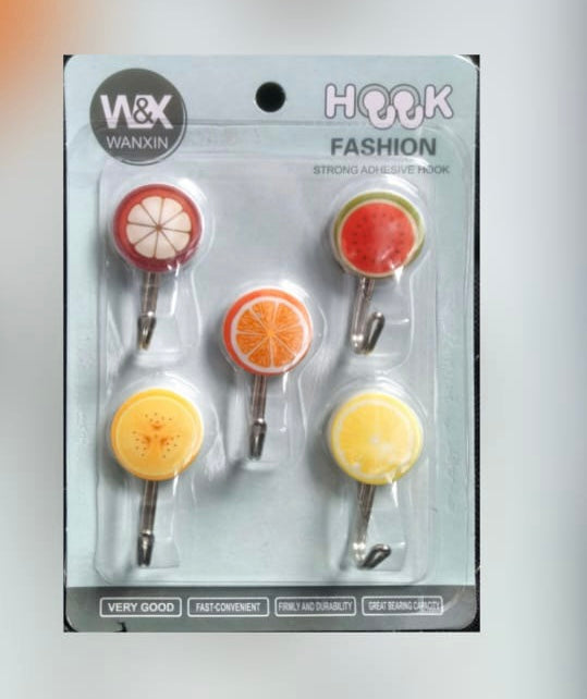 Pack Of 5 Sticky Hook, Strong Sticky Cartoon Hook, Dormitory Wall Mini Hook For Office School Household Pack Of 5 Sticky Hook, Strong Sticky Cartoon Hook, Dormitory Wall Mini Hook For Office School Household